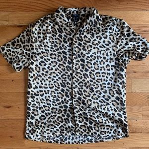 Forever 21 Cheetah Button Down (XL)